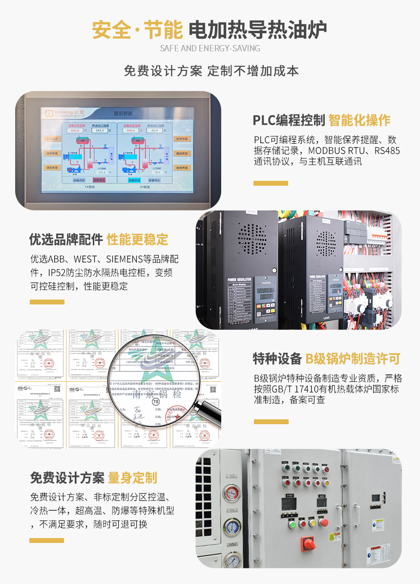 1200KW電加熱導熱油爐產(chǎn)品特點